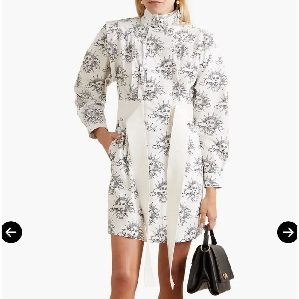 STELLA MCCARTNEY We Are The Weather Printed Organic Cotton-poplin  Dress EU 50